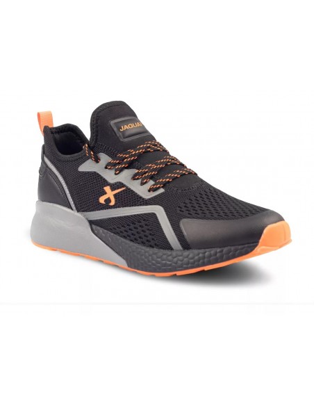 Zapatillas Jaguar 9324 Hombre Negro Naranja